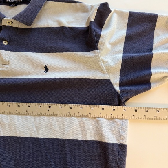 Polo Ralph Lauren Men's Striped Short Sleeve Polo Shirt XX Large Navy Blue - Picture 9 of 9